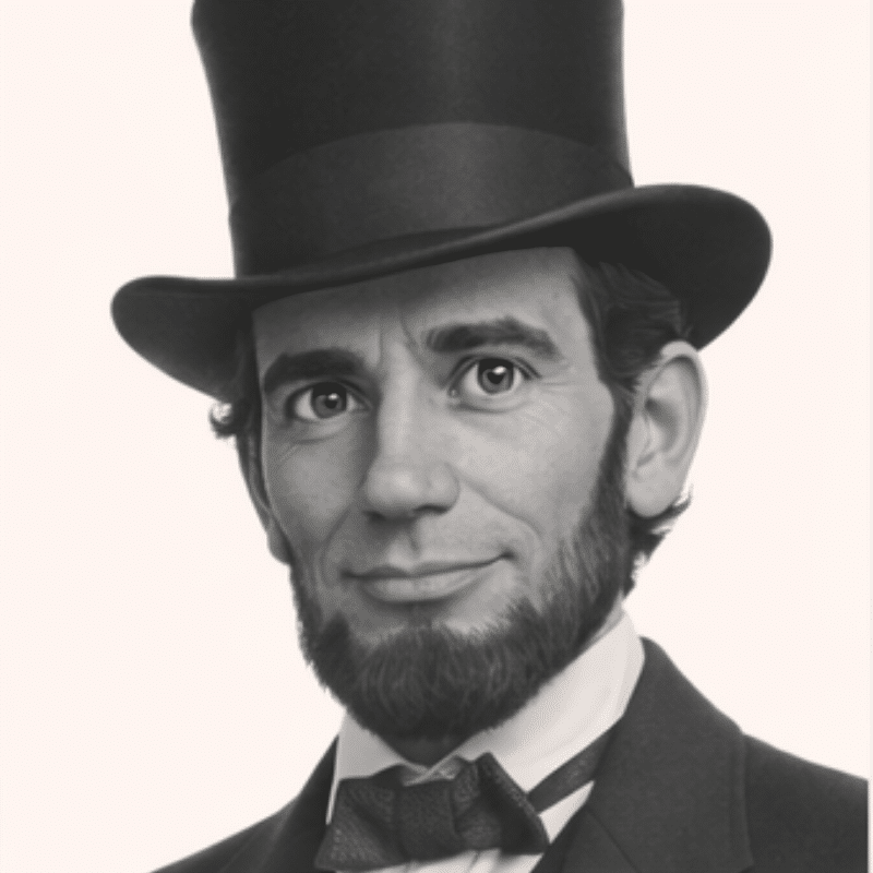 Black-and-white portrait of a man in a formal suit wearing a top hat and bow tie on a light background.